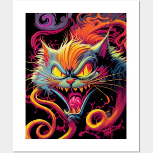 Psychedelic Cat 25.0 Posters and Art